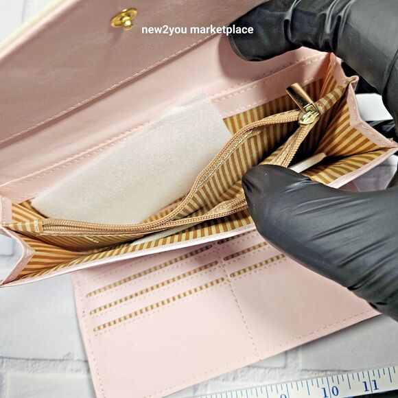 Women's Long Envelope Clutch Wallet PU Leather Purse Card Holder Floral Handbag - Picture 8 of 12